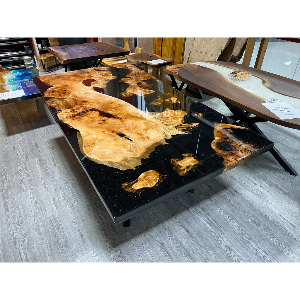 Golden Nebula Epoxy Dining Table - Canada Tables