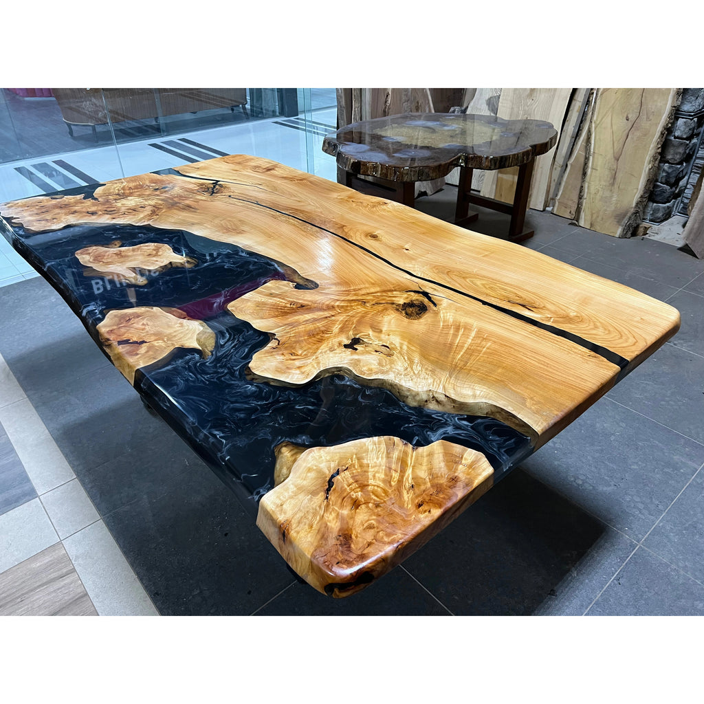 Molten Ebony Epoxy Dining Table - Canada Tables