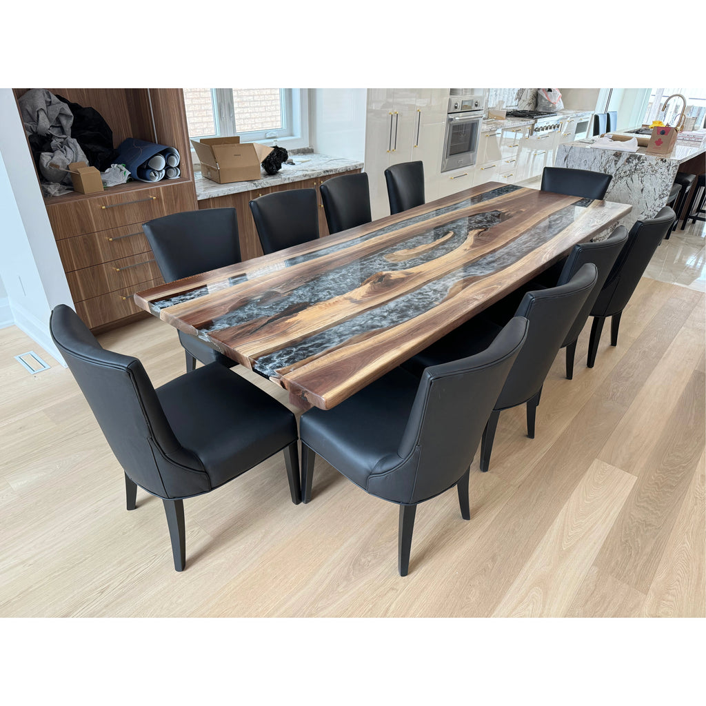 Black Frost Epoxy Dining Table - Canada Tables