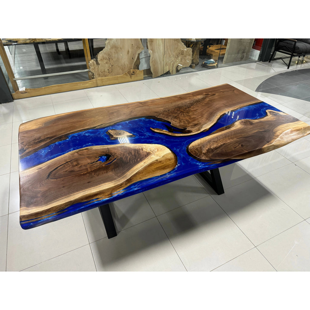 Indigo Islands Epoxy Dining Table - Canada Tables