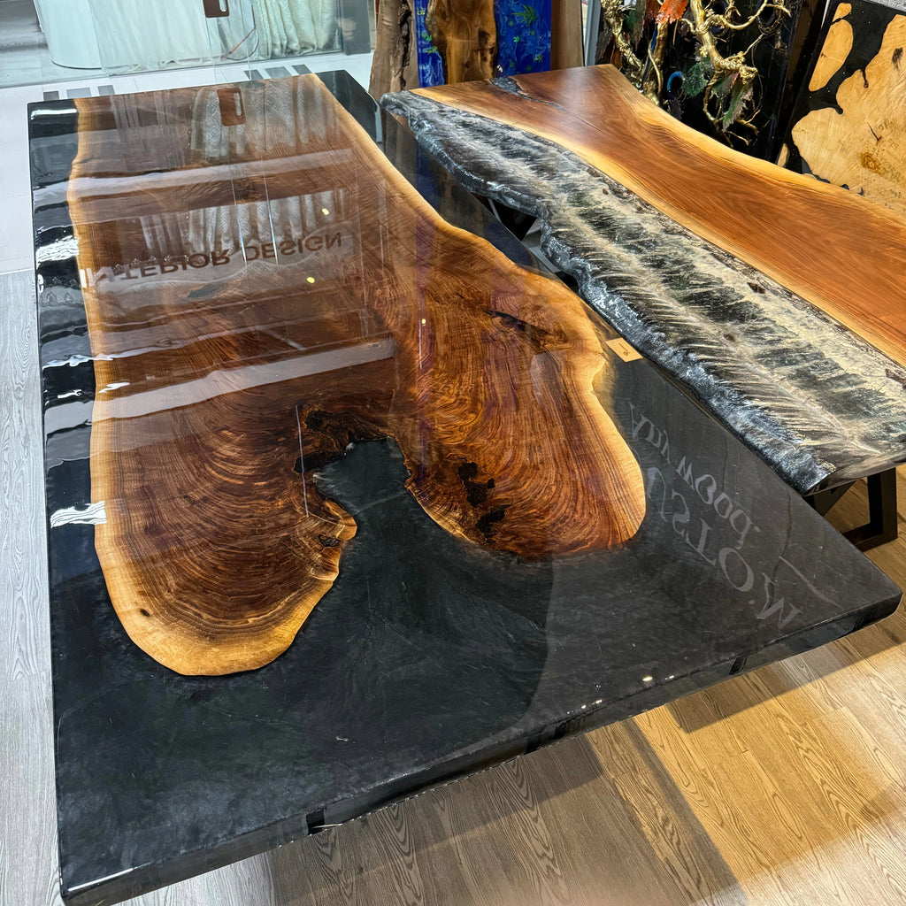 Midnight Ember Epoxy Dining Table - Canada Tables