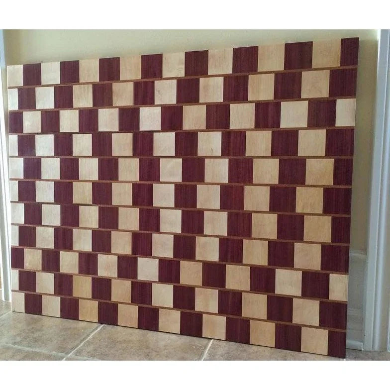 Checkerboard Illusion Wood Art Panel - Canada Tables