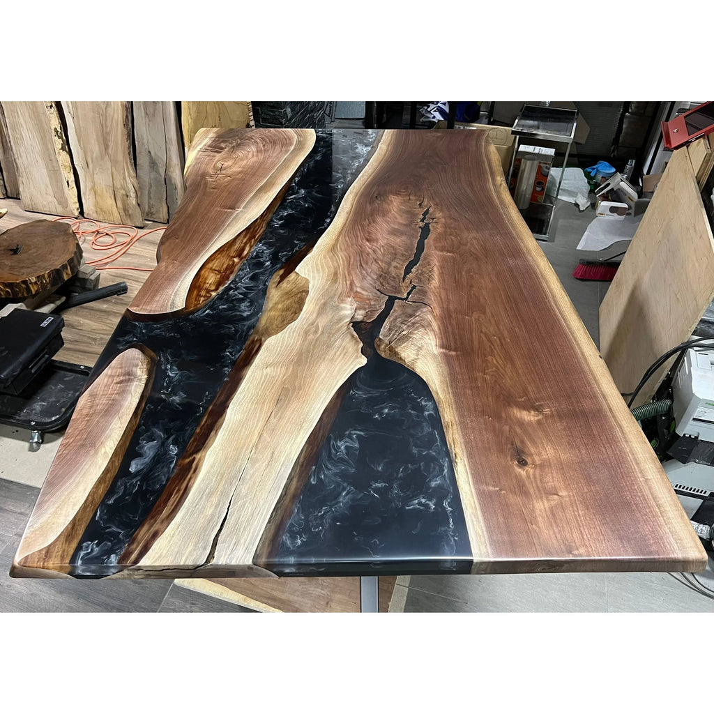 Volcanic Flow Epoxy Dining Table - Canada Tables