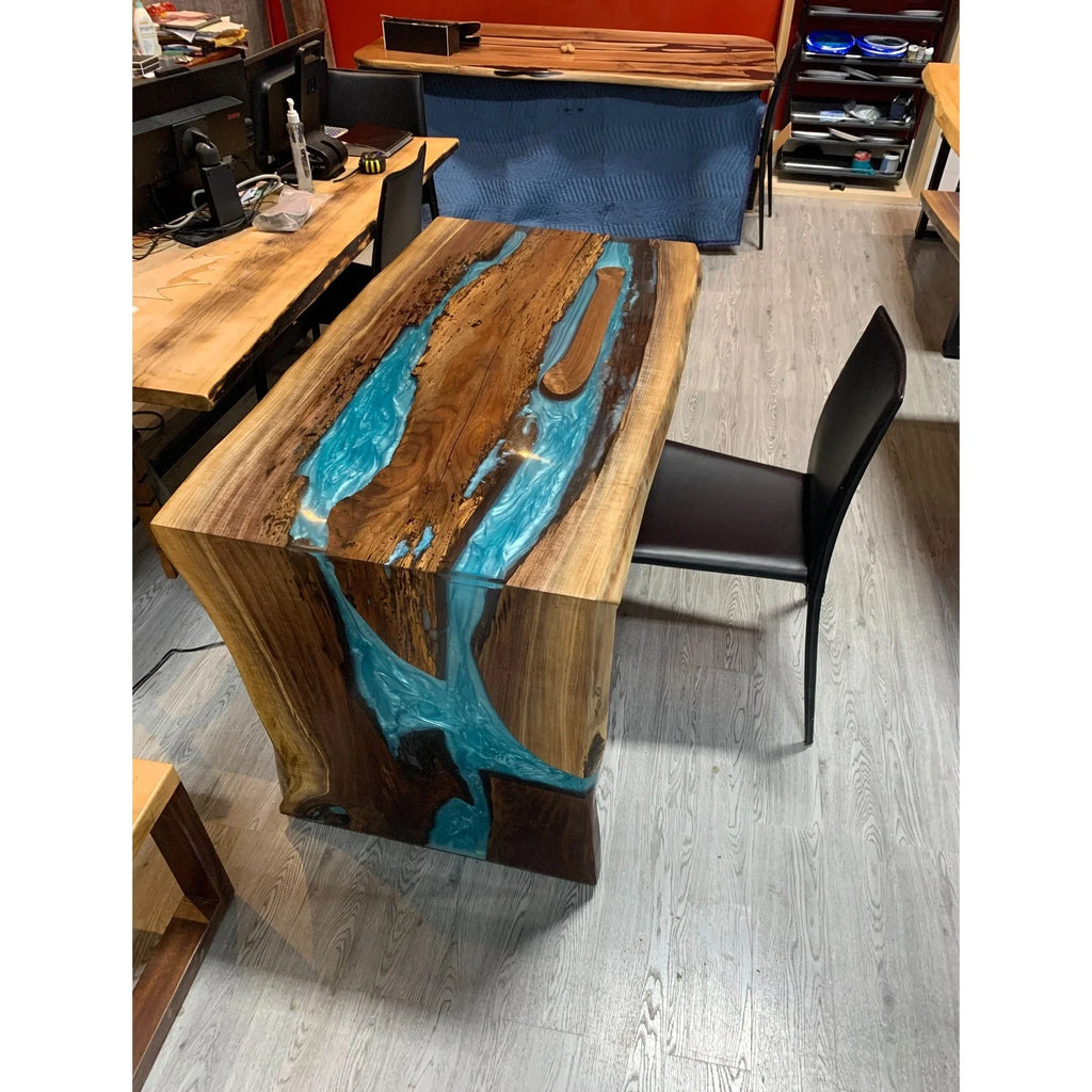 Turquoise Stream Epoxy Desk - Canada Tables
