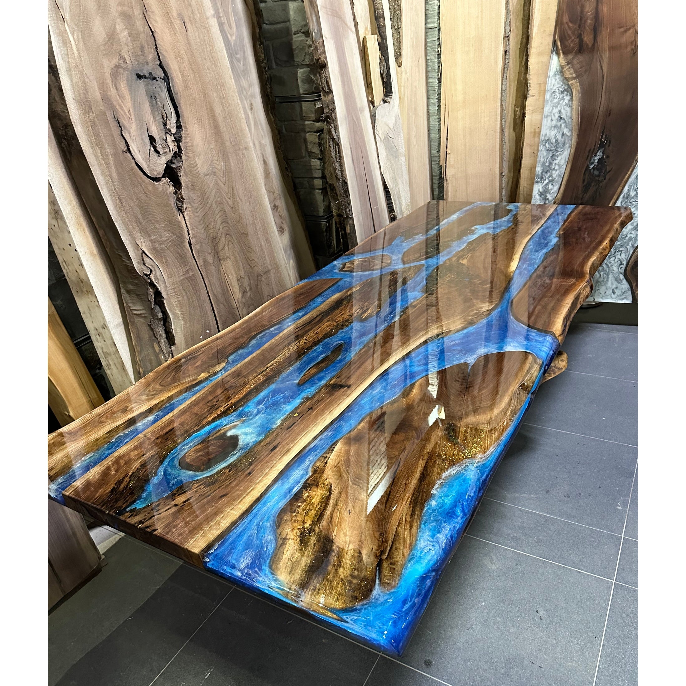 Blue ocean table 11’x4’ made from Canadian Black