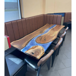 Black Walnut Epoxy River Table – Ocean Flow Edition - Canada Tables