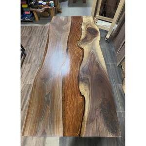 Live Edge Wood Boardroom Table – Natural Solid Wood Conference Table