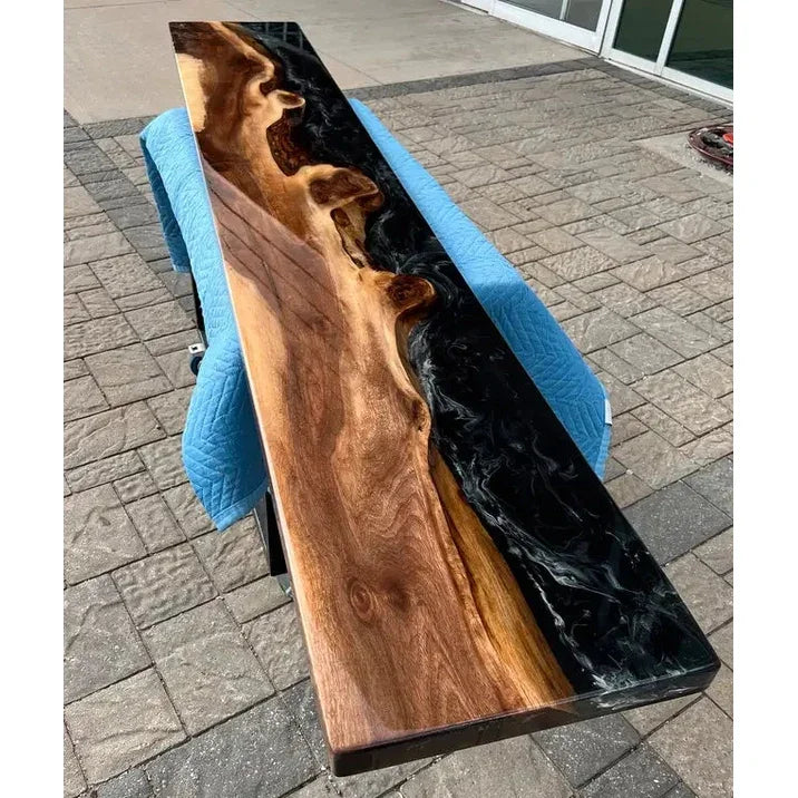 Midnight Flow Epoxy Console Table - Canada Tables