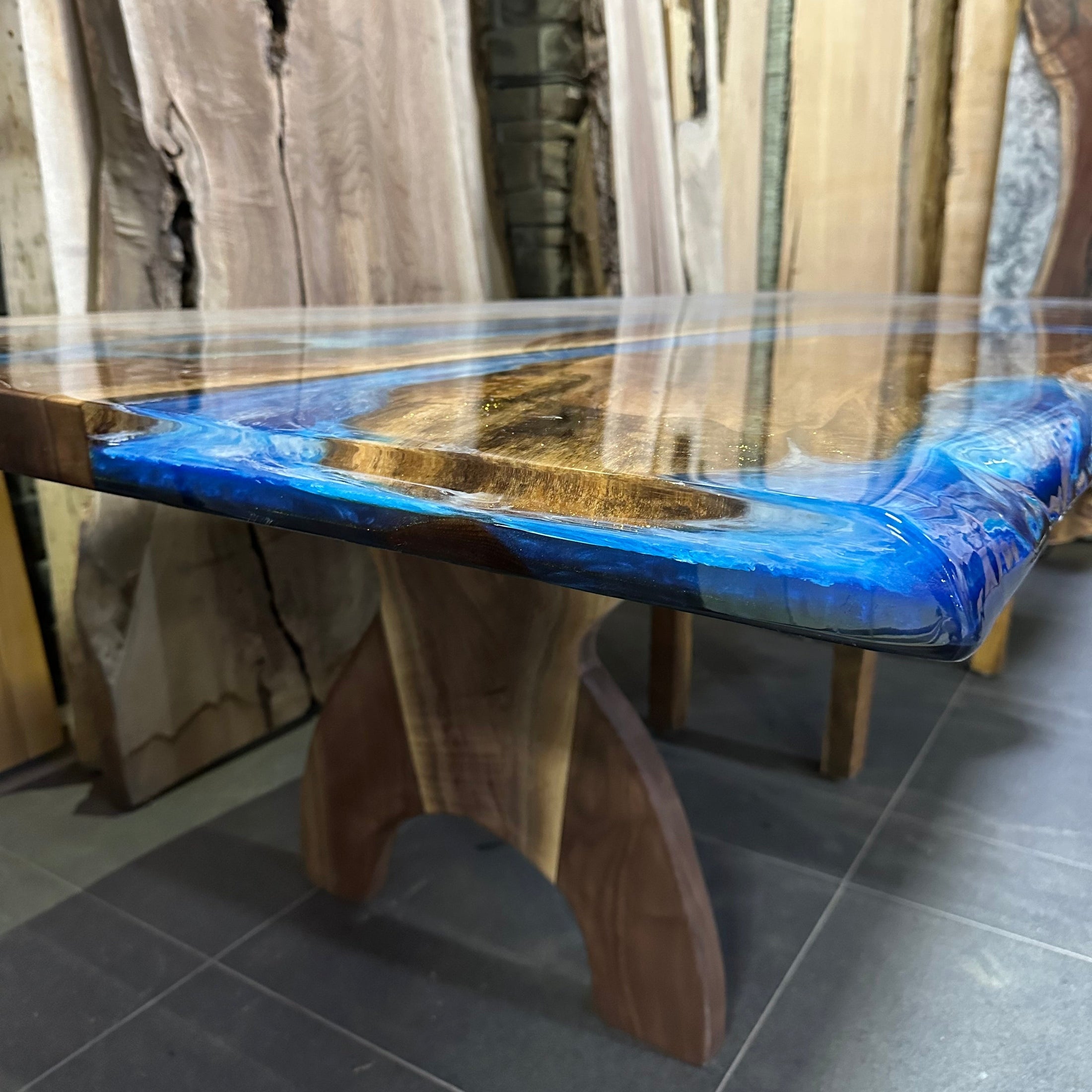 Blue ocean table 11’x4’ made from Canadian Black