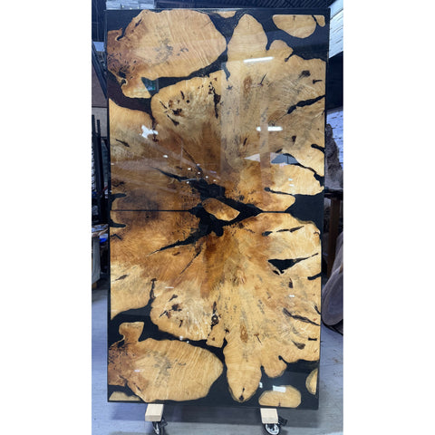 Black ocean table 85”x45” made from Manitoba Red Maple