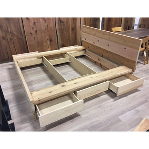 Cedar Storage Bed Frame - Canada Tables