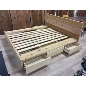 Cedar Storage Bed Frame - Canada Tables
