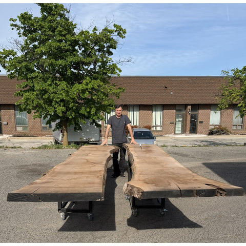 15' x 6' Black Walnut River Boardroom Table