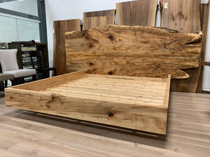Wild Edge Bed Frame with Live Edge Headboard - Canada Tables