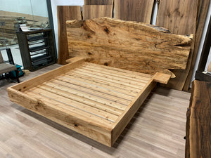 Wild Edge Bed Frame with Live Edge Headboard - Canada Tables