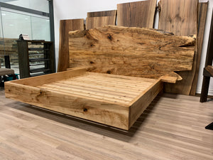 Wild Edge Bed Frame with Live Edge Headboard - Canada Tables