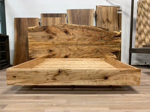 Wild Edge Bed Frame with Live Edge Headboard - Canada Tables