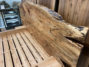 Wild Edge Bed Frame with Live Edge Headboard - Canada Tables