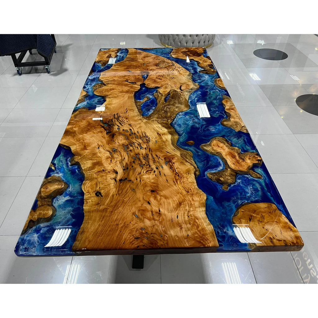 Isles of Azure Epoxy Dining Table - Canada Tables