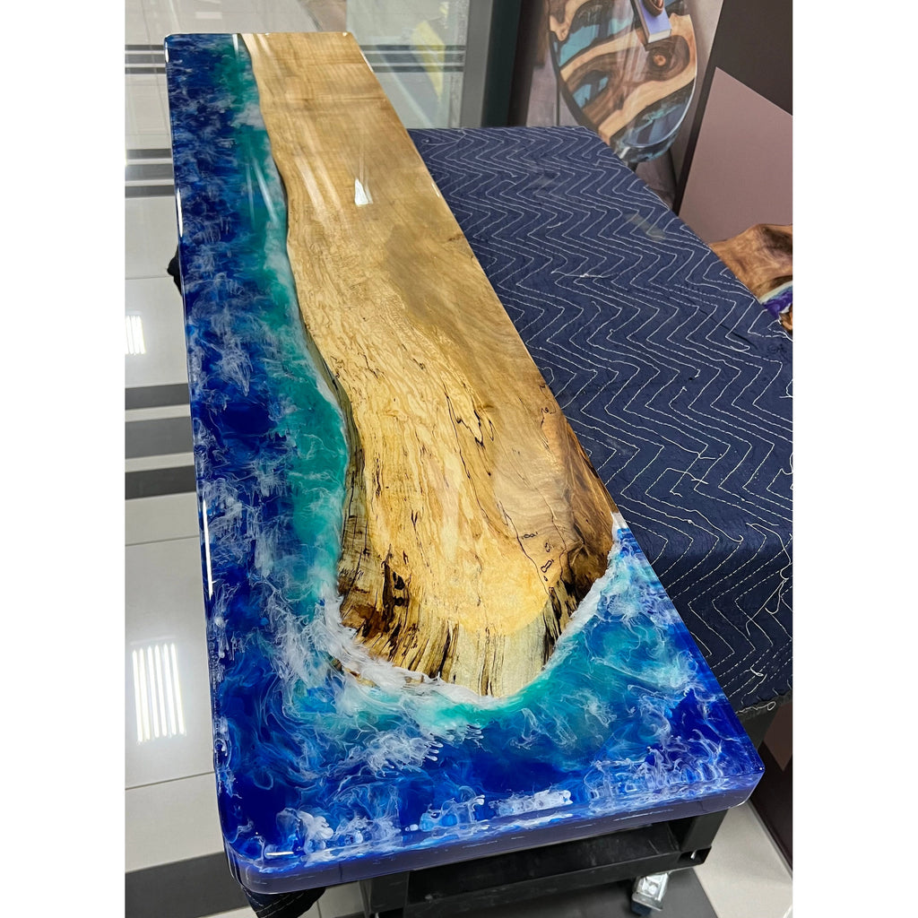 Ocean Shore Epoxy Console Table - Canada Tables