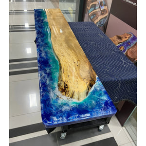 Ocean Shore Epoxy Console Table - Canada Tables