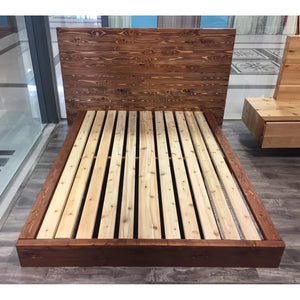 Rustic Pine Platform Bed Frame - Canada Tables