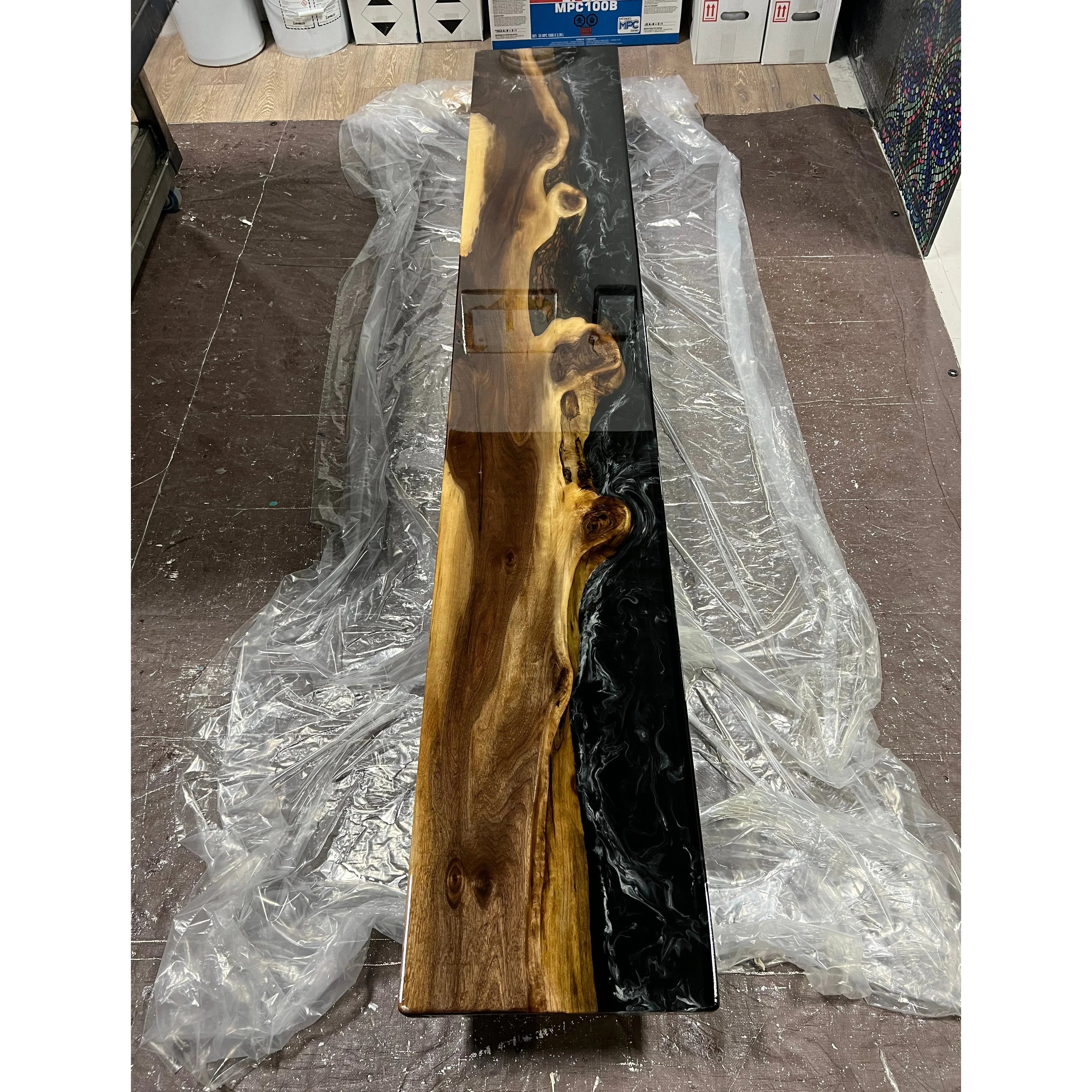 Midnight Flow Epoxy Console Table - Canada Tables