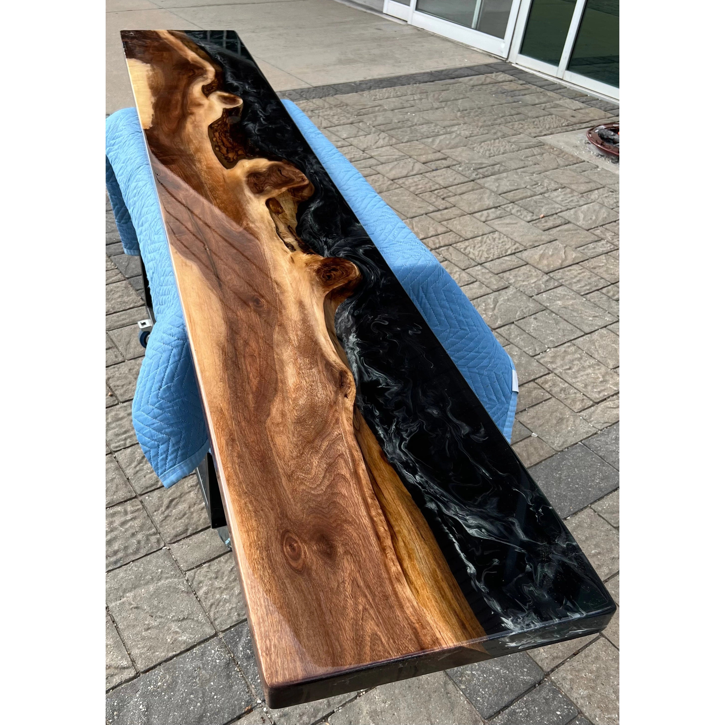 Midnight Flow Epoxy Console Table - Canada Tables