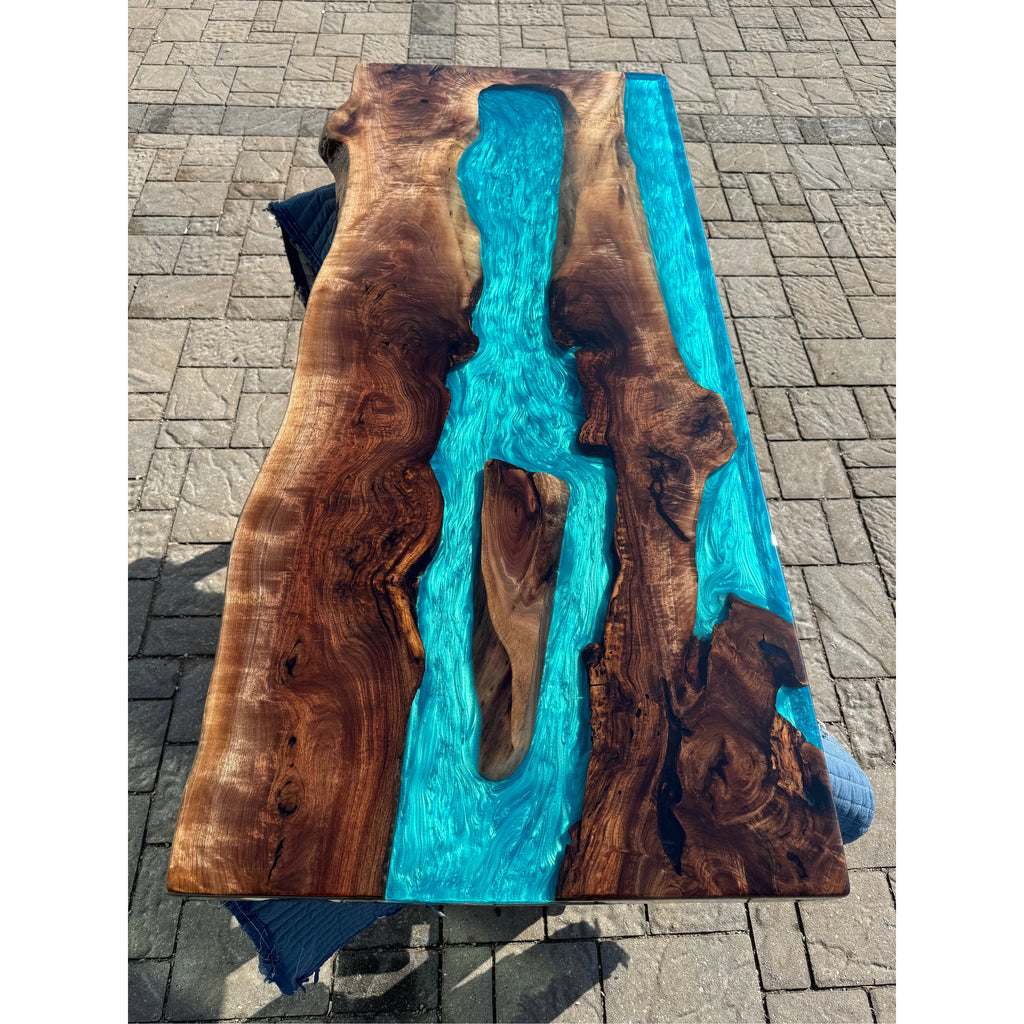 Caribbean Stream Epoxy Dining Table - Canada Tables