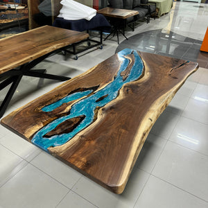 Azure Flow Epoxy Dining Table - Canada Tables