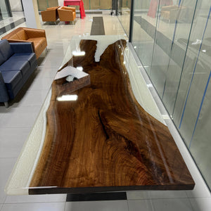 Pearl Frame Epoxy Dining Table - Canada Tables