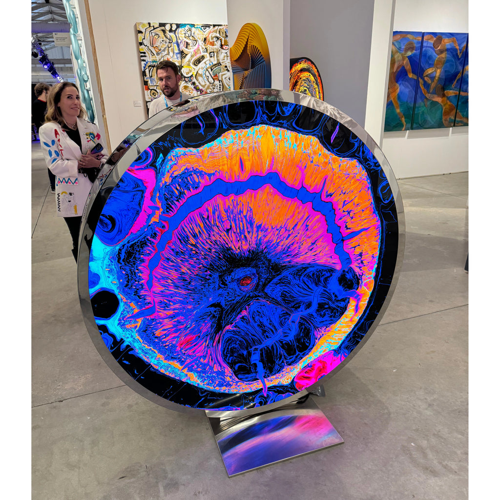 "Neon Core" Resin Art Installation - Canada Tables