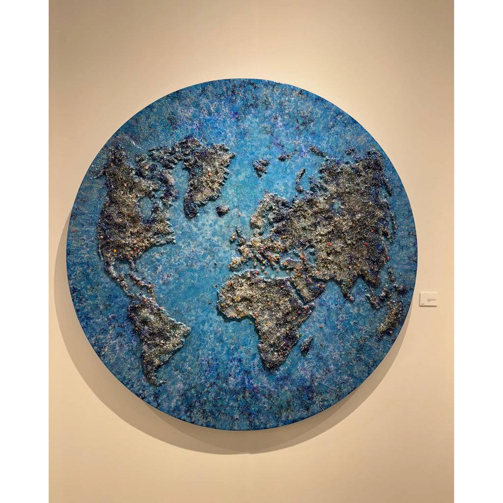 "World in Texture" Resin Wall Art - Canada Tables