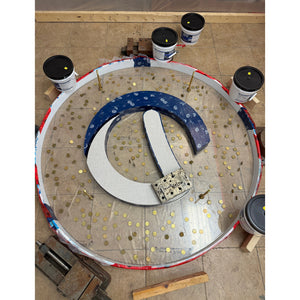 "Gold Circuit" Resin Art Table - Canada Tables