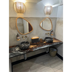 Live Edge Vanity Top – Wood & Stone Fusion - Canada Tables
