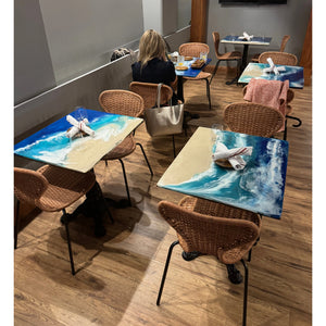 Ocean Wave Café Tables – Epoxy Resin Design - Canada Tables