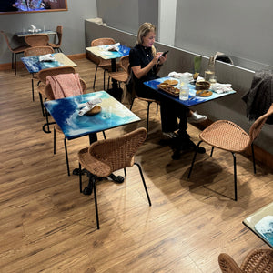 Ocean Wave Café Tables – Epoxy Resin Design - Canada Tables