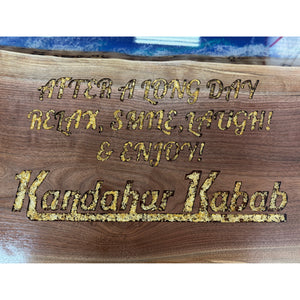 Black Walnut Epoxy River Table – Ocean Flow Edition - Canada Tables