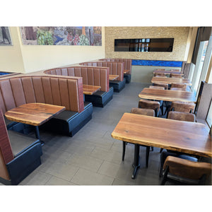Black Walnut Restaurant Table – Live Edge Style - Canada Tables