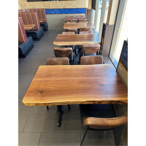 Black Walnut Restaurant Table – Live Edge Style - Canada Tables