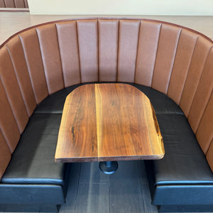 Black Walnut Restaurant Booth Table - Canada Tables