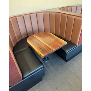Black Walnut Restaurant Booth Table - Canada Tables