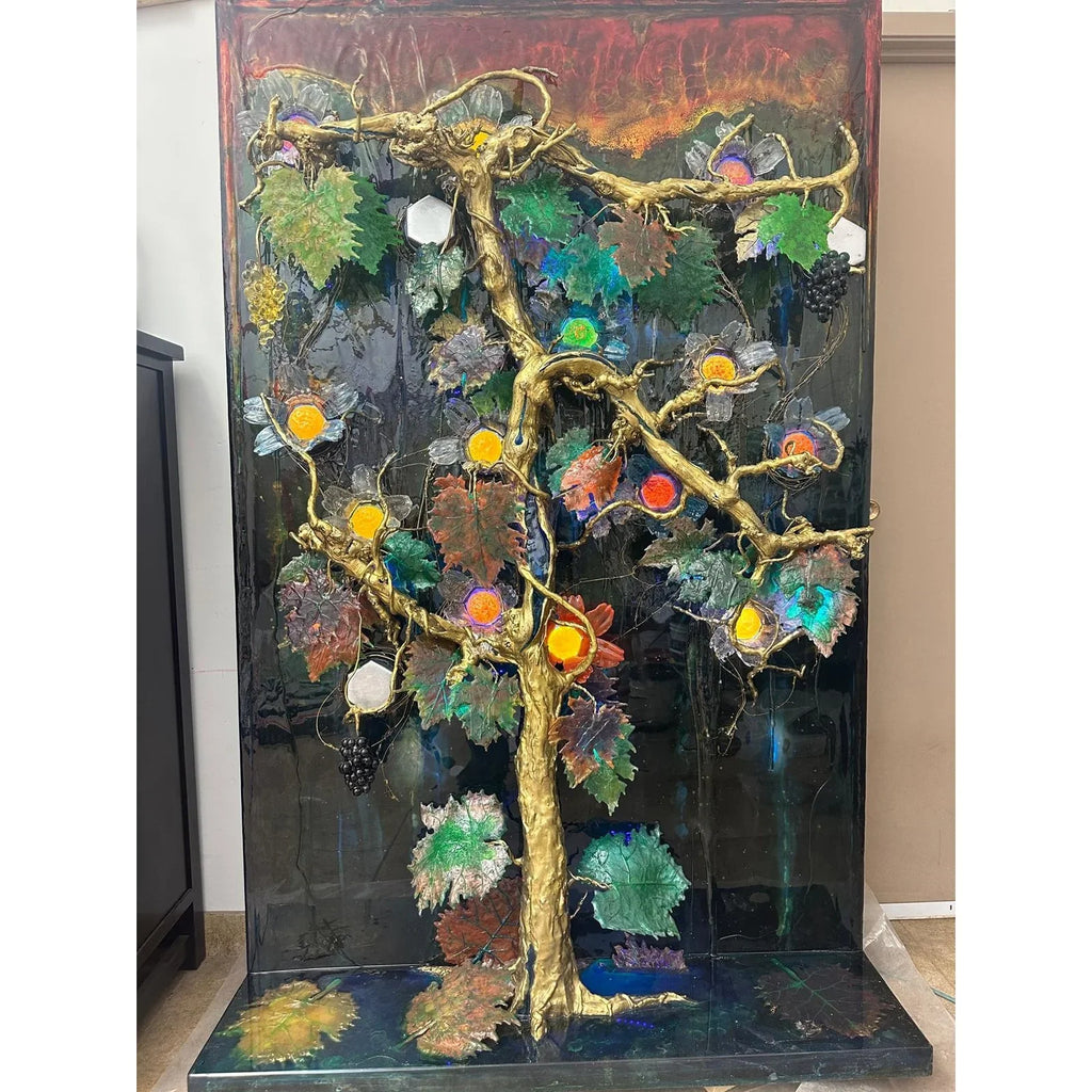 Golden Vine Resin Wall Sculpture - Canada Tables