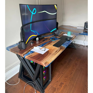 Azure Archipelago L-Shaped Desk - Canada Tables