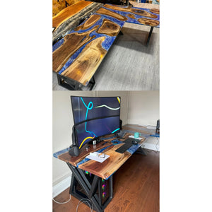 Azure Archipelago L-Shaped Desk - Canada Tables